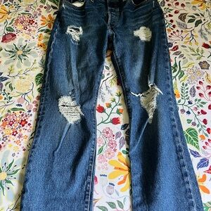 Levi's Blue Straight Leg Jeans with Classic Style
